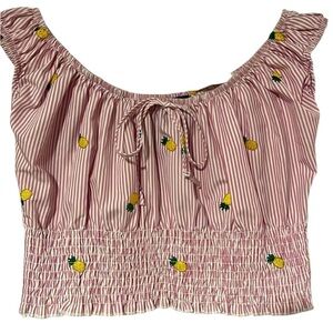Cropped striped pineapples top